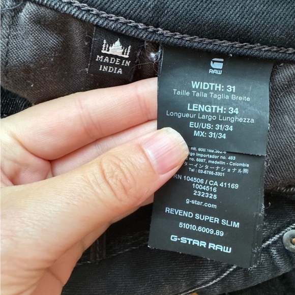G-STAR RAW REVEND SUPER SLIM WASHED BLACK JEANS - 31 - Picture 3 of 15